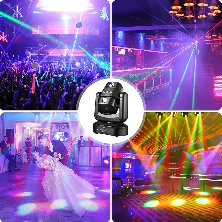 ⏰Last Day $19.99🔥BUY 2 GET 2 FREE🔥 🛒150W 4-in-1 RGBW Arm Moving Head Light DMX512 8x10W Beam LED Stage Light Strobe Projector for KTV Dance Hall Bar Disco