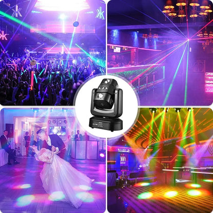 ⏰Last Day $19.99🔥BUY 2 GET 2 FREE🔥 🛒150W 4-in-1 RGBW Arm Moving Head Light DMX512 8x10W Beam LED Stage Light Strobe Projector for KTV Dance Hall Bar Disco