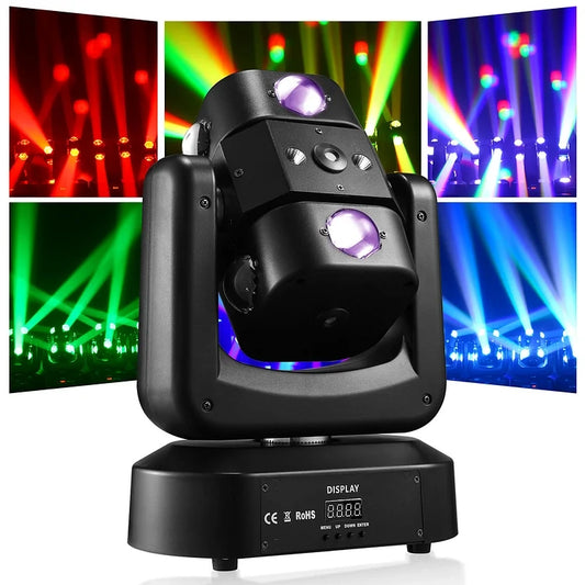 ⏰Last Day $19.99🔥BUY 2 GET 2 FREE🔥 🛒150W 4-in-1 RGBW Arm Moving Head Light DMX512 8x10W Beam LED Stage Light Strobe Projector for KTV Dance Hall Bar Disco